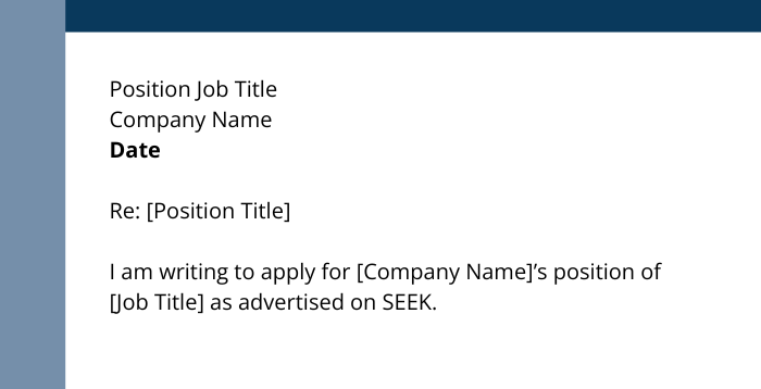 Demonstrate you have read the job ad