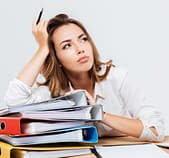 Get your dream job - business woman thinking